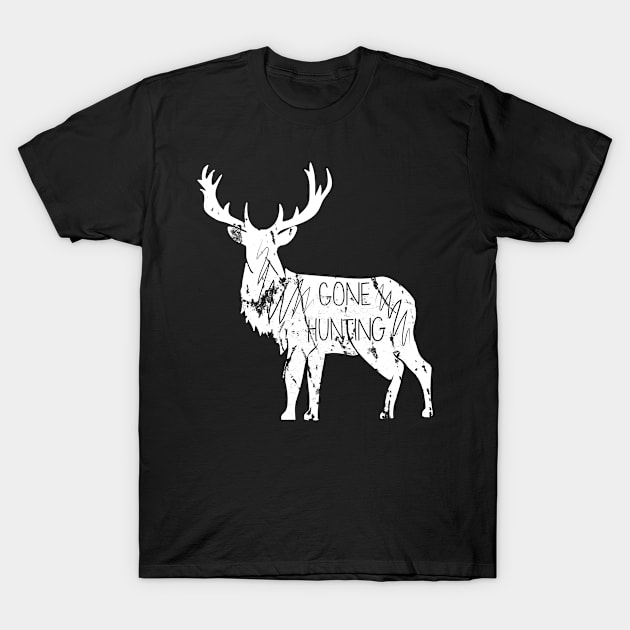 Horns Whitetail Deer Hunting Animal Lover Hunting T-Shirt by Meow_My_Cat